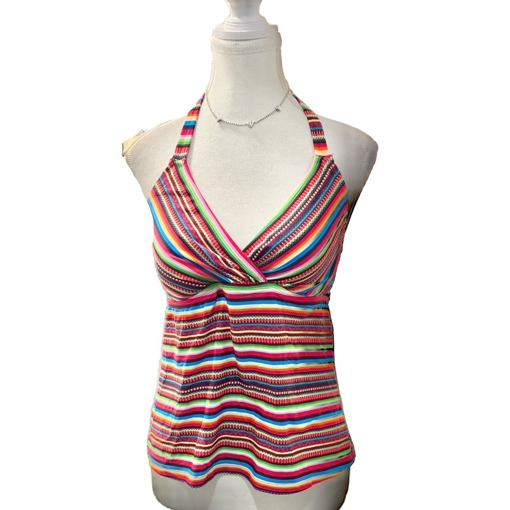 Mossimo Supply Co. NWOT Red Multicolor Halter Tankini Top